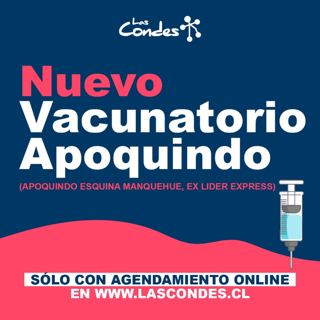 Nuevo vacunatorio de Las Condes está ubicado en Apoquindo 6060