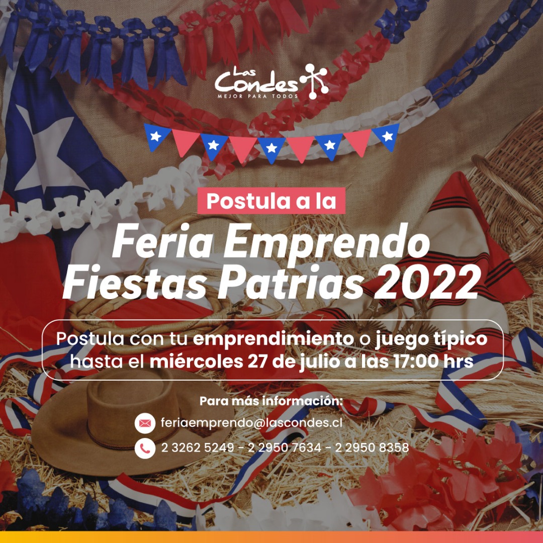 Postulación Feria Emprendo Fiestas Patrias 2022