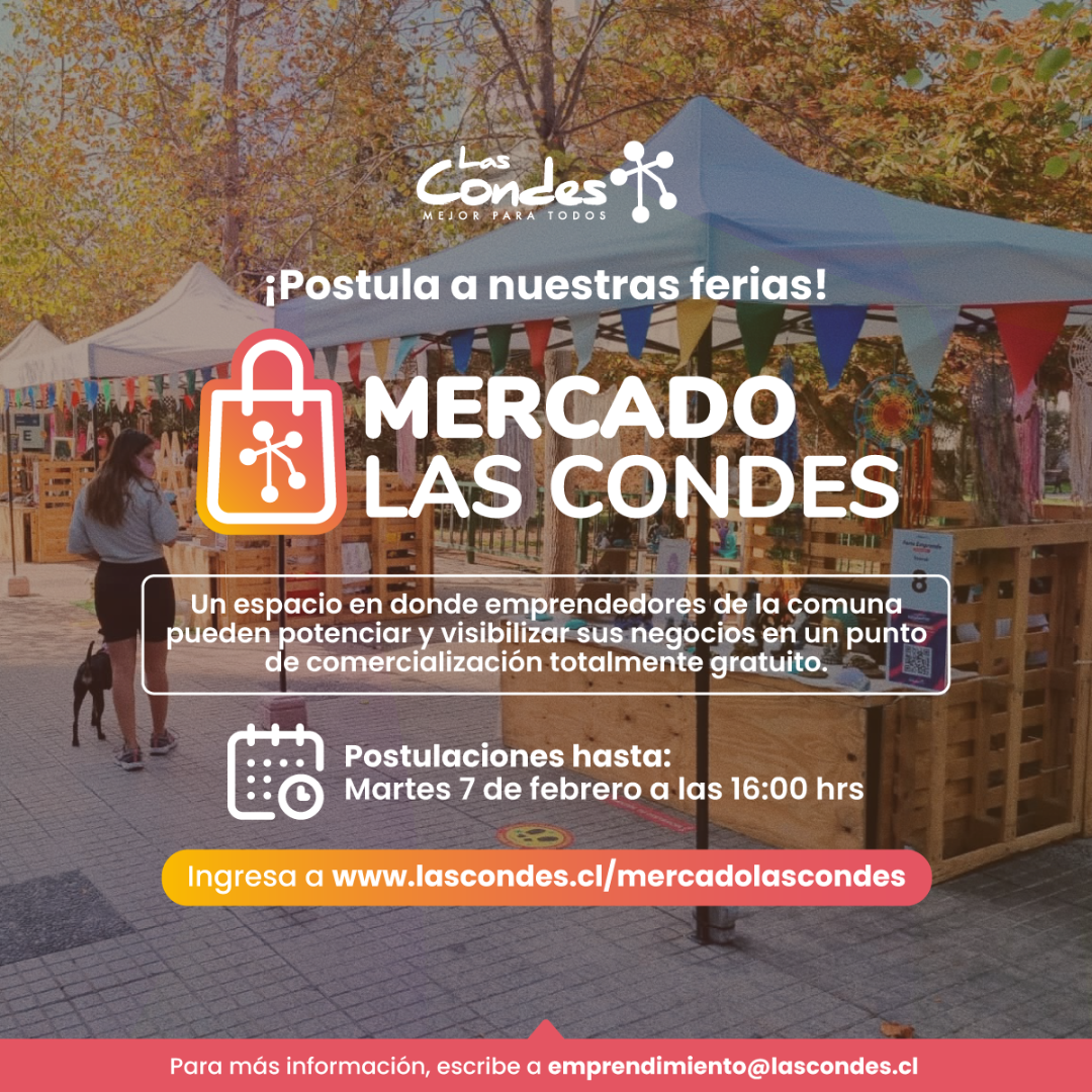 Postulaciones ferias “Mercado Las Condes” en el 1er. semestre 2023