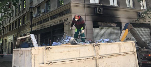 Apoyo a la limpieza de la Comuna de Santiago